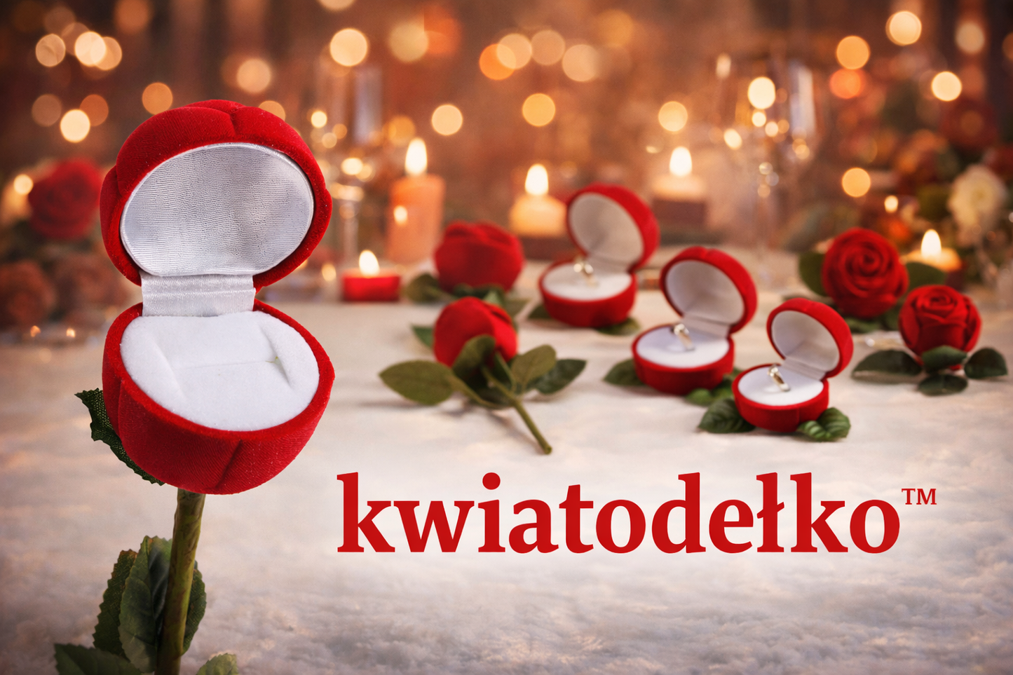 Kwiatodełko™ - Pudełko na prezent w kształcie róży